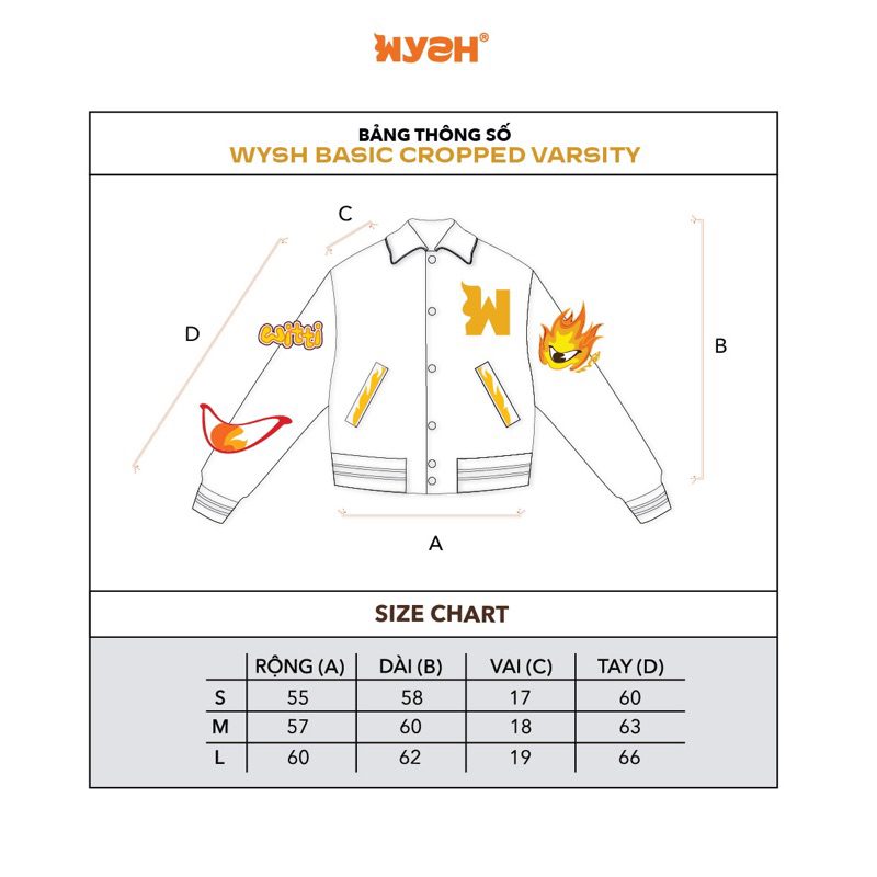Áo Khoác WYSH Basic Varsity Jacket