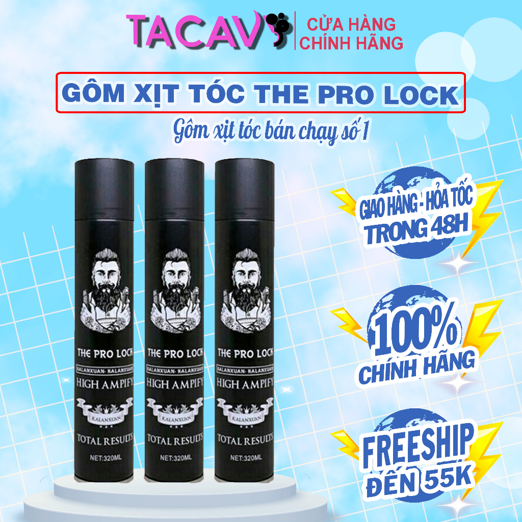 Gôm Xịt Tóc Nam THE PRO LOCK 420ml Chính hãng, Keo Vuốt Tóc Tạo kiểu Và Giữ Nếp Lâu,Keo Xịt Tóc Thơm