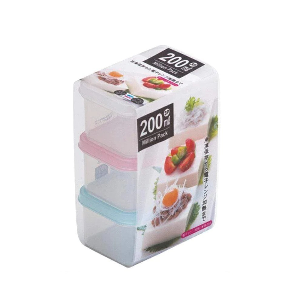 Set 03 hộp thực phẩm Million Pack Mini 200ml Yamada - Hàng chính hãng