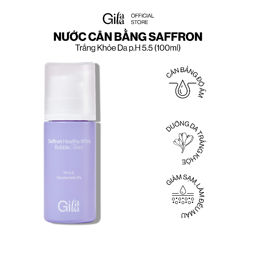 Nước Cân Bằng Gilaa Saffron Trắng Khỏe P.h 5.5 100Ml