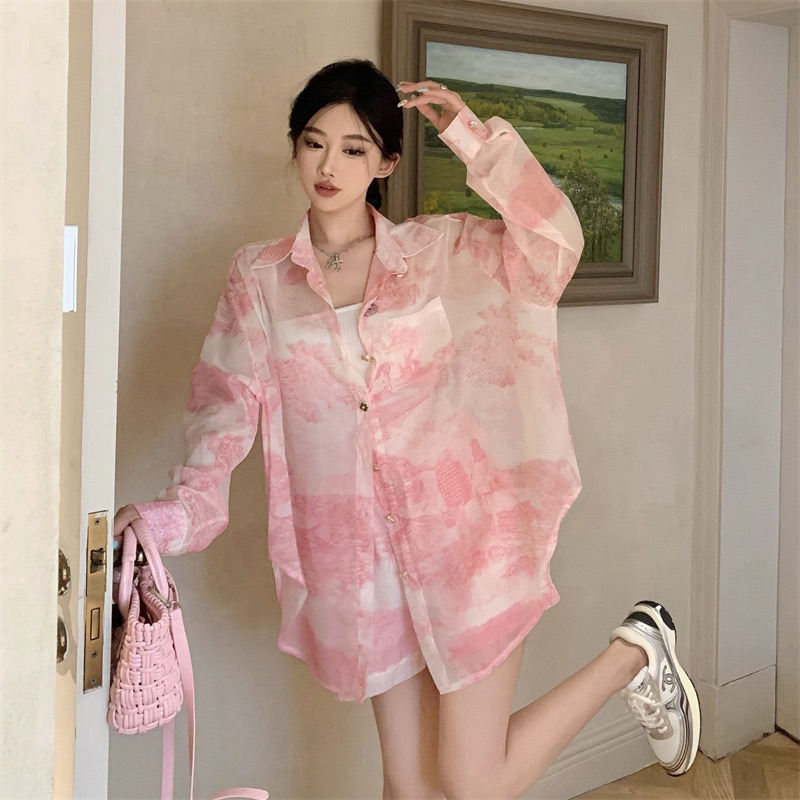 Set áo Sơ mi quần đùi hoạ tiết hàng quảng châu