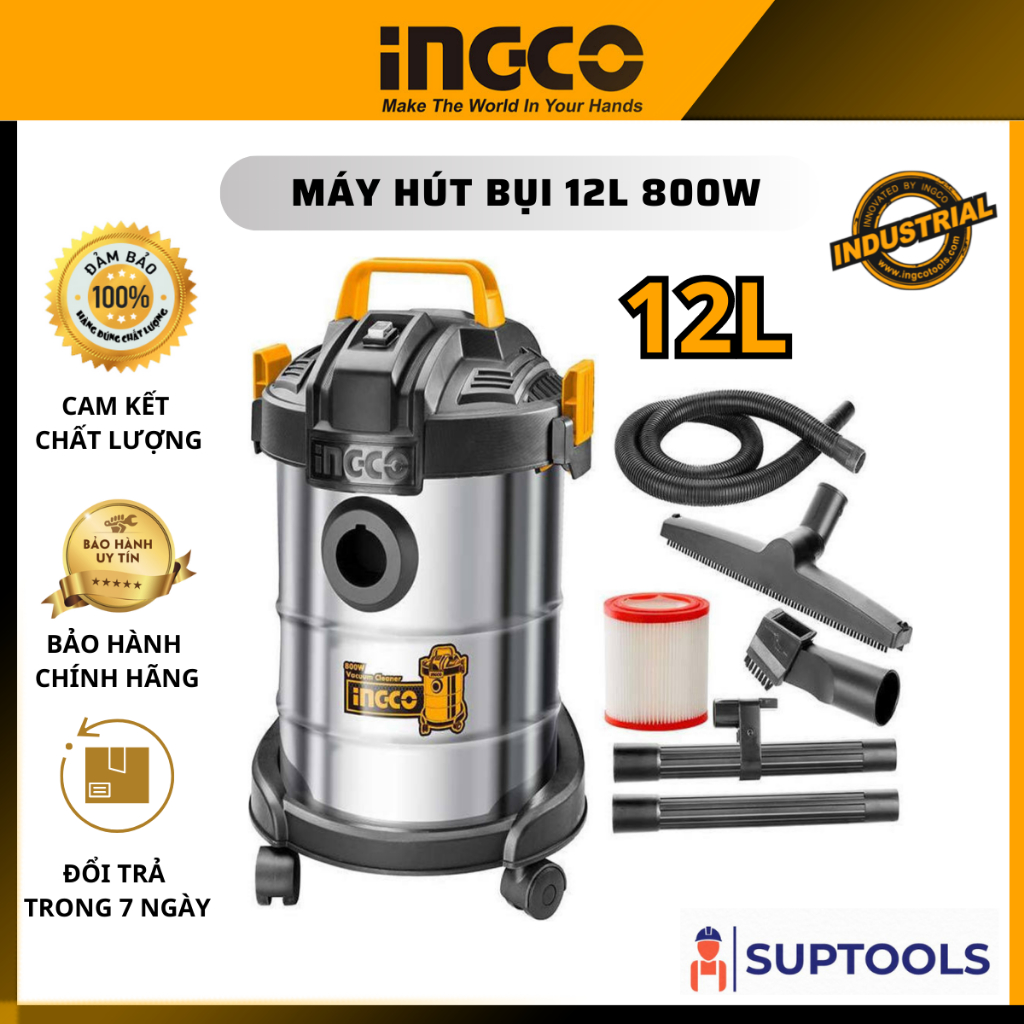 INGCO Máy hút bụi 12 lít 800W [Chính Hãng 100%]