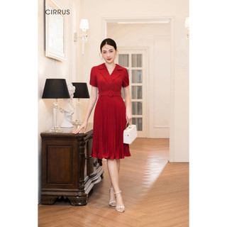 Đầm xòe xếp ly CIRRUS 203270 đỏ