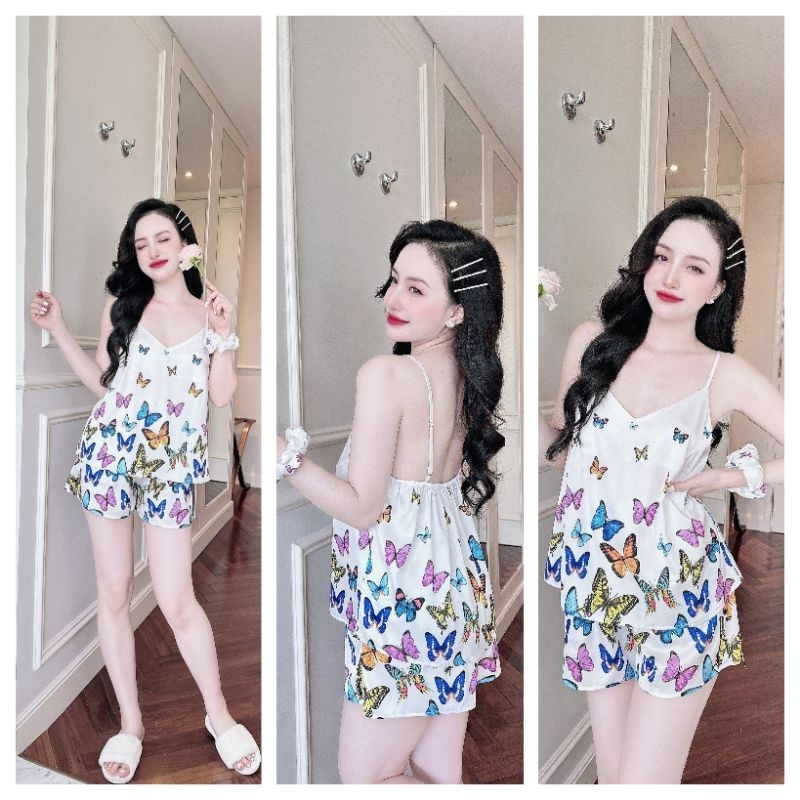 ĐỒ BỘ NỮ, SET BỘ, ĐỒ MẶC NHÀ, BỘ 2 DÂY LỤA CAO CẤP