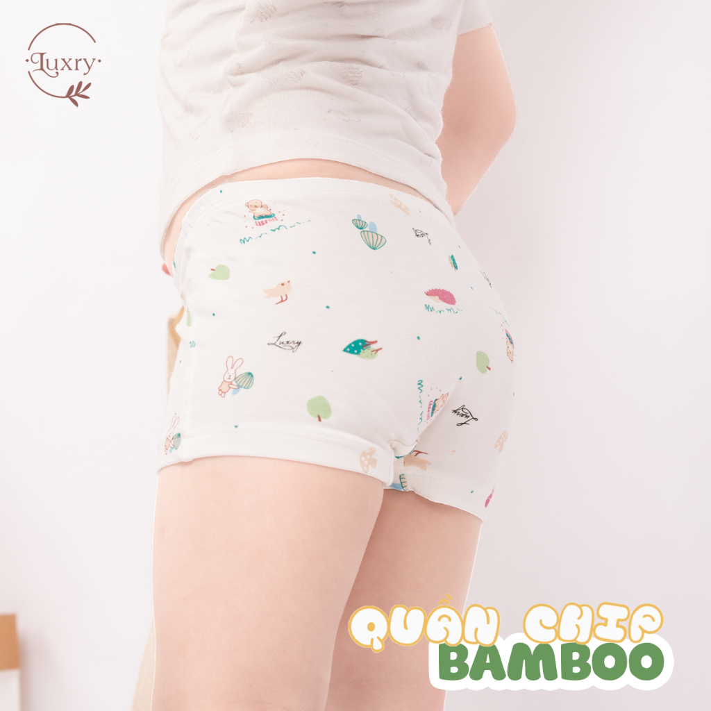 Quần chip cho bé gái thương hiệu Luxry set 3 cái mịn mát an toàn cho da bé