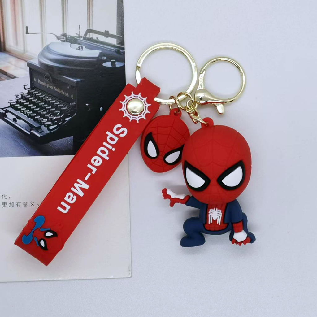 Móc khóa hoạt hình siêu anh hùng, móc cài balo, túi, trang trí