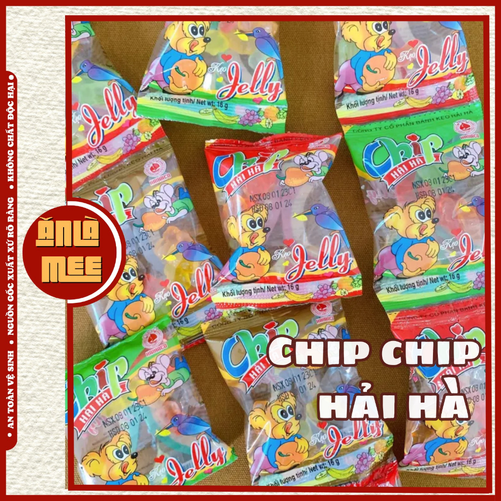 Kẹo dẻo Chip Hải Hà Jelly hương trái cây (gói 16g)  -Tiệm ăn vặt ĂN LÀ MÊ ăn vặt tuổi thơ