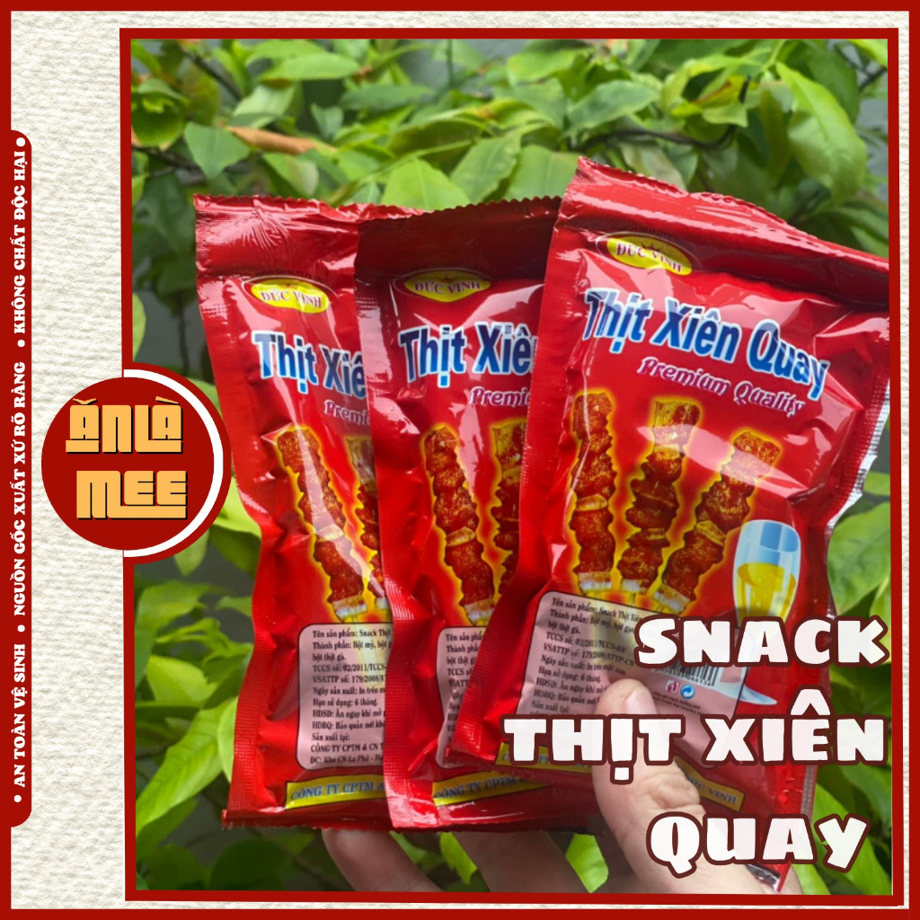 Snack thịt xiên quay   -Tiệm ăn vặt ĂN LÀ MÊ ăn vặt tuổi thơ