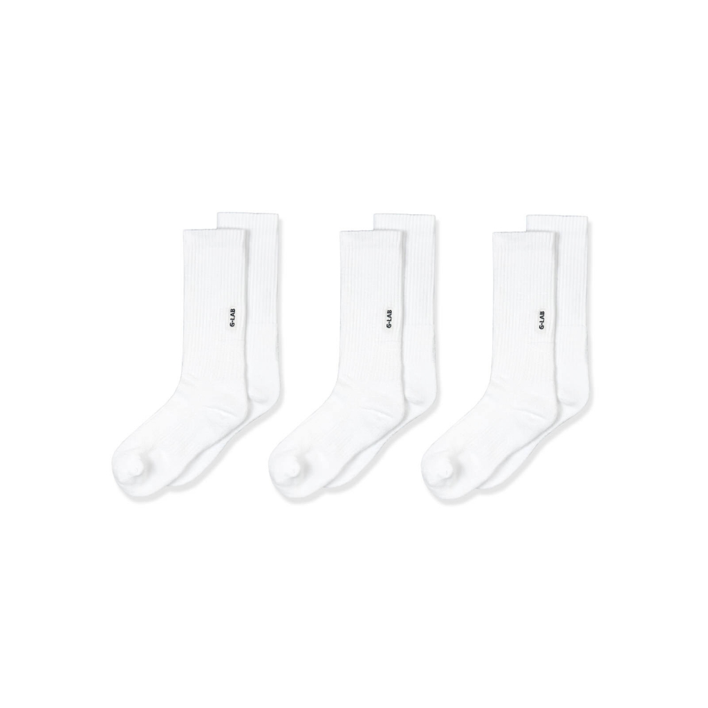 Vớ Trắng Pack 3 Đôi GLAB Casual Socks White - 3 Pairs