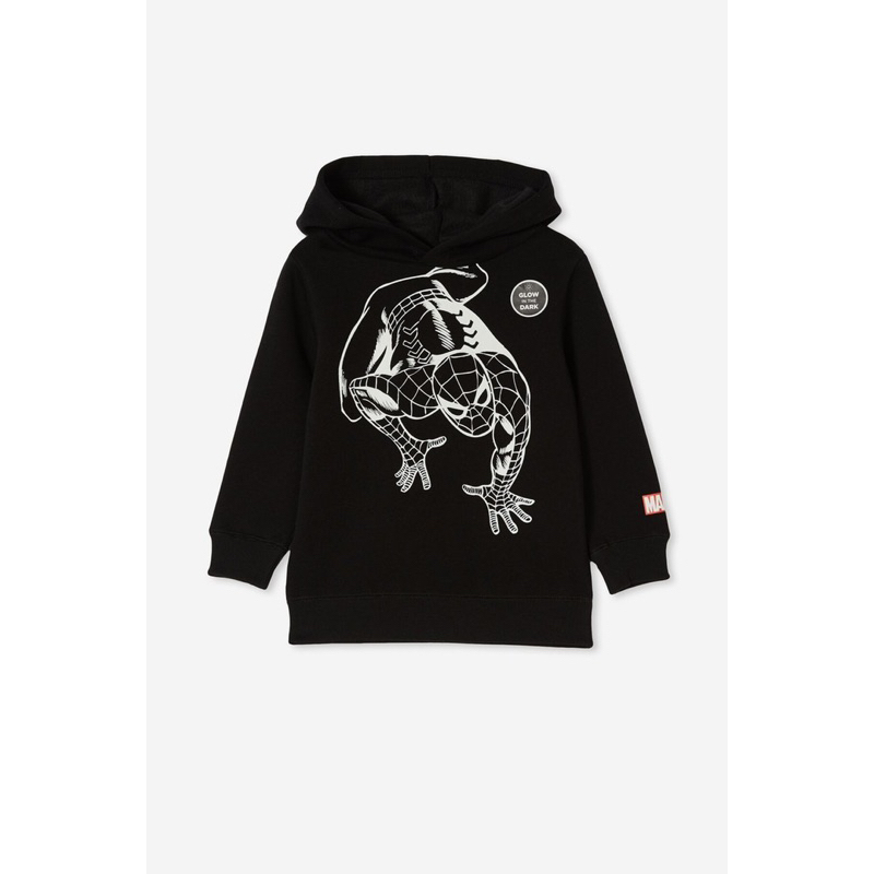Áo nỉ hoodie bé trai người nhện phát sáng dư xịn 2-10y