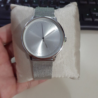 Đồng hồ nam dây lưới Form đơn giản mặt trải tia second hand si Nhật