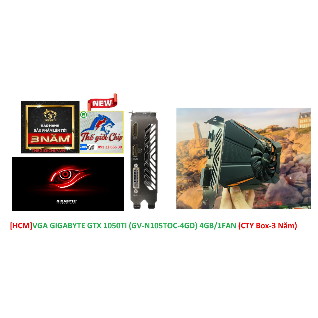 VGA  GIGABYTE GTX 1050Ti  4GB/1FAN