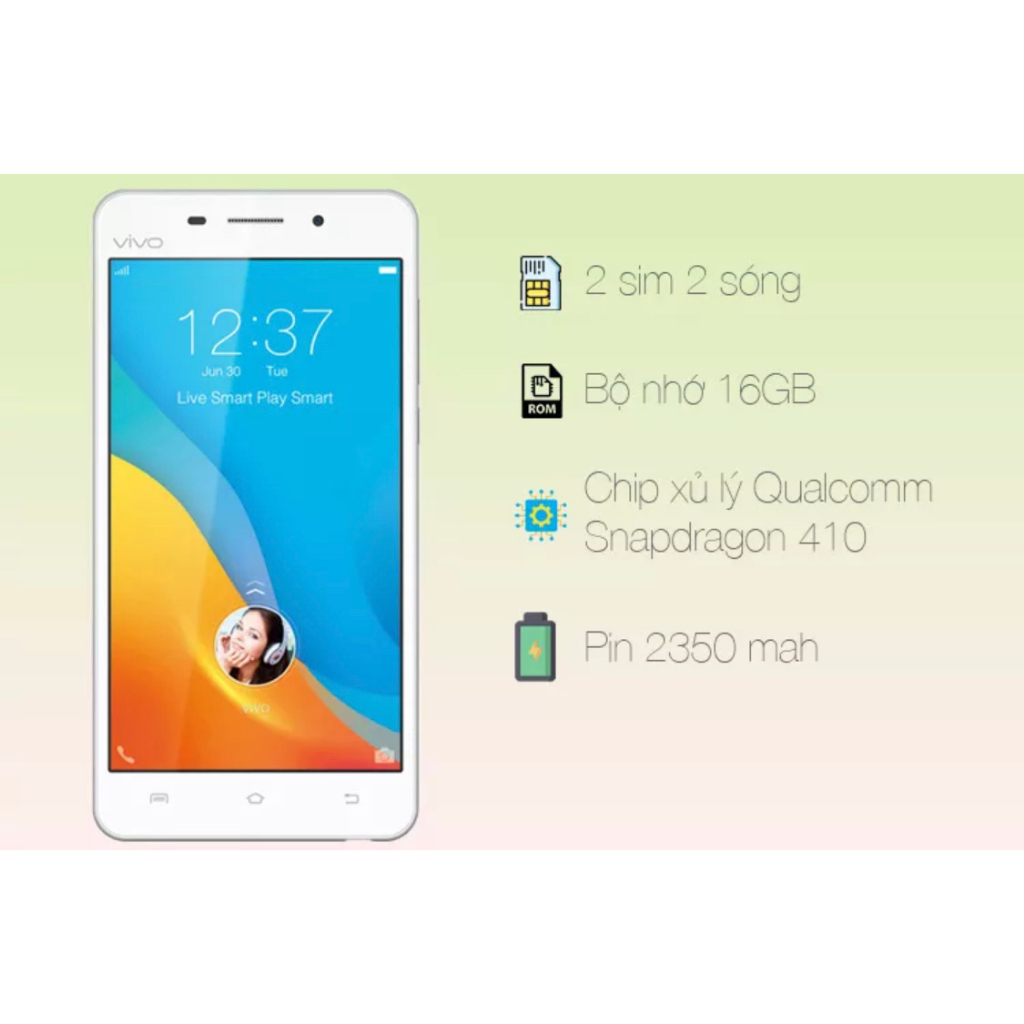 Smartphone Vivo Y51 Ram 2G Bộ Nhớ 16G Siêu Mỏng Đẹp Màn Hình Đẹp