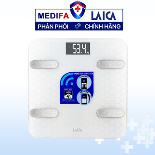 Cân sức khỏe điện tử laica ps7011 đo 6 chỉ số cơ thể, kết nối bluetooth
