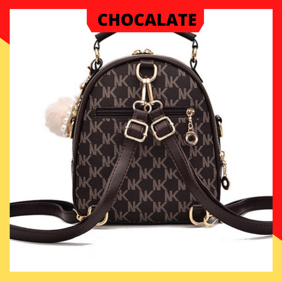 Balo Da Mini Thời Trang Nữ Cao Cấp CHOCALTE Vừa Đeo Balo Vừa Đeo Vai Mang Đi Du LỊch, Đi Chơi Siêu Xinh. Mã 34