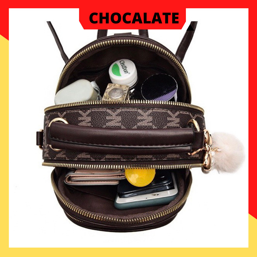 Balo Da Mini Thời Trang Nữ Cao Cấp CHOCALTE Vừa Đeo Balo Vừa Đeo Vai Mang Đi Du LỊch, Đi Chơi Siêu Xinh. Mã 34