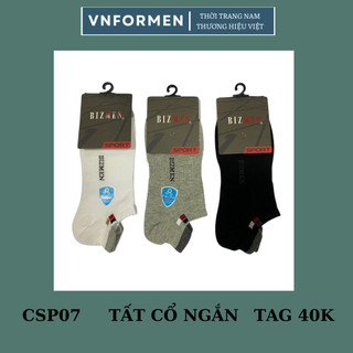 Tất cổ ngắn dòng cao cấp BIZMEN có antibac kháng khuẩn khử mùi siêu đẹp csp07