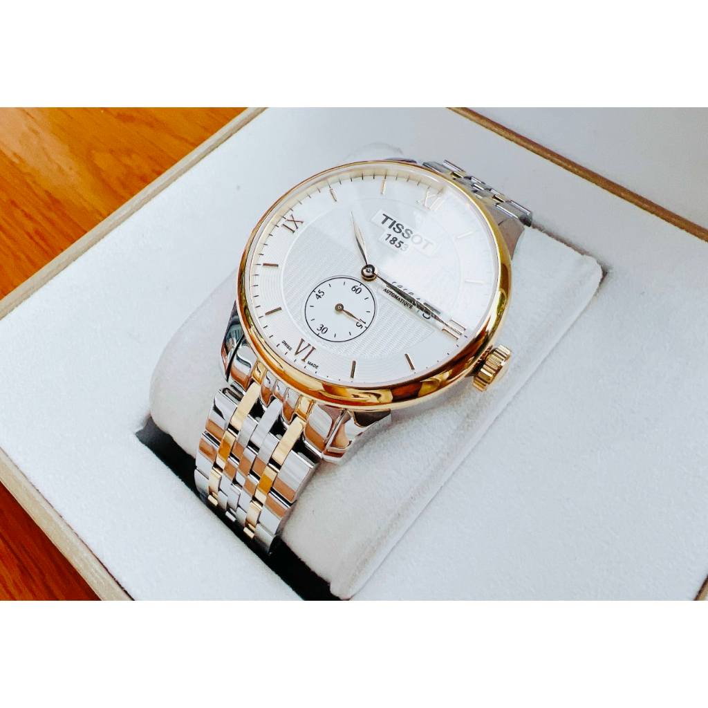 Đồng hồ cơ nam Tist mặt kính Sapphire chống xước, chống nước 3 ATM dây thép đeo tay cao cấp