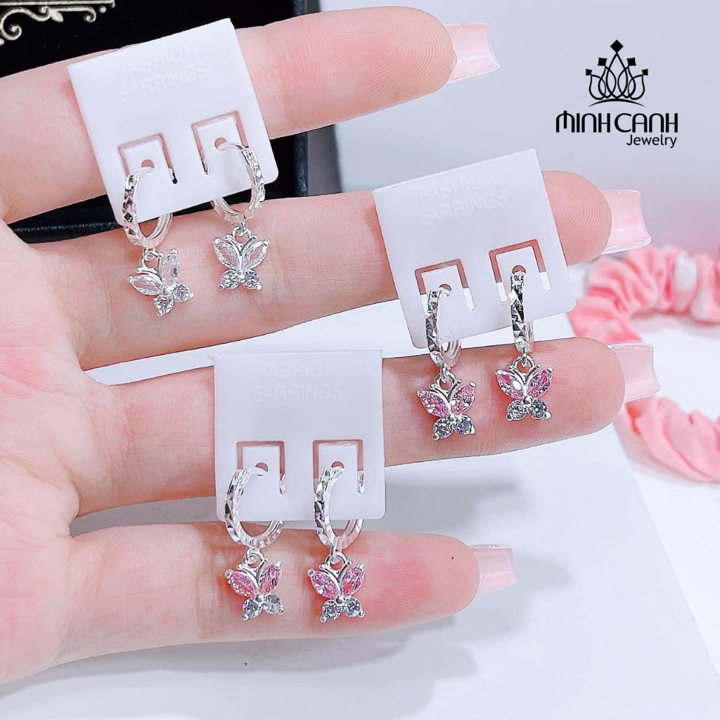 Bông Tai Bạc Hình Bướm Xinh Xắn Cho Bé Yêu - Minh Canh Jewelry
