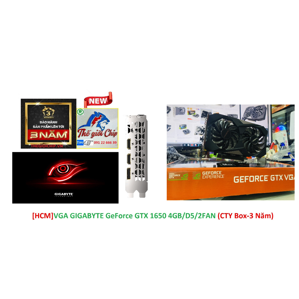 VGA  GIGABYTE GeForce GTX 1650 4GB/D5/2FAN