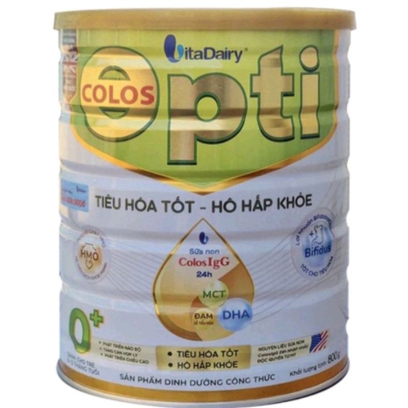 [ Có mã QR tích xu] Sữa bột Colos Opti 0+; 1+ 800g  - Date mới