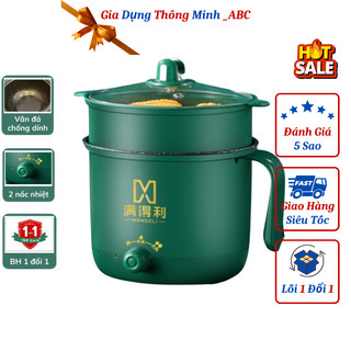 Nồi điện đa năng cao cấp, nồi lẩu điện mini nồi cơm điện mini đa năng, ca nấu mì chống dính 1.8l - n2