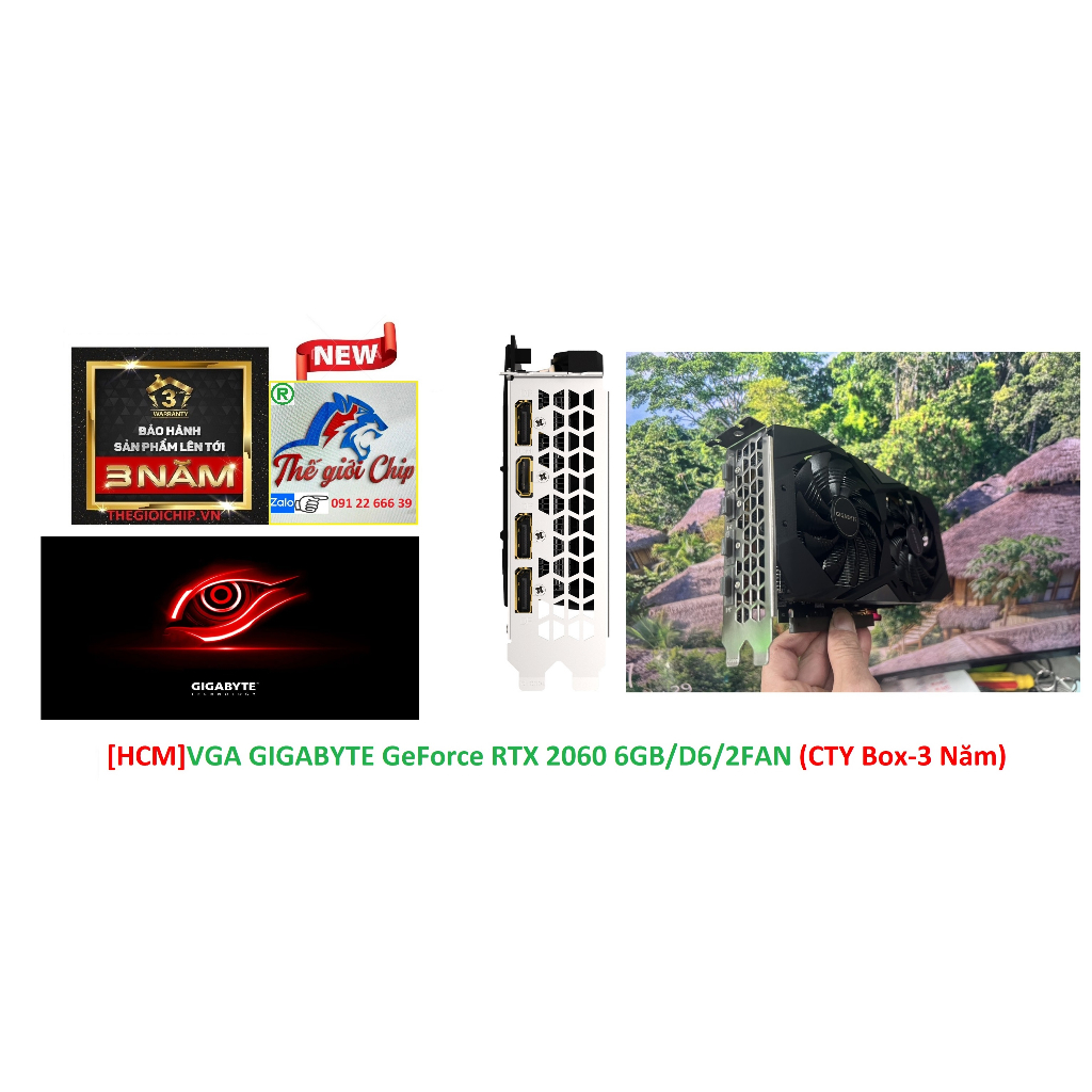 VGA  GIGABYTE GeForce RTX 2060 6GB/D6/2FAN