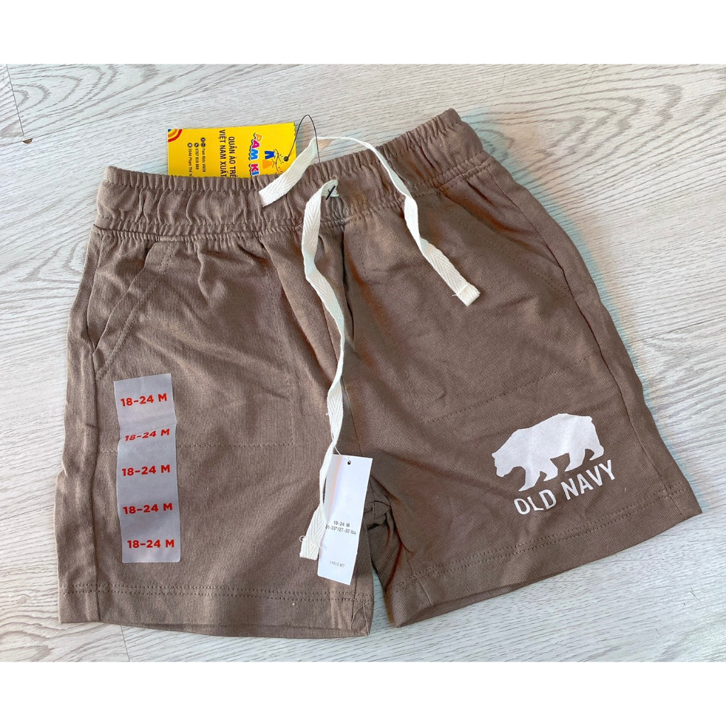P315 Quần short lưng chun cotton bé trai hàng VNXK dư xịn old navy