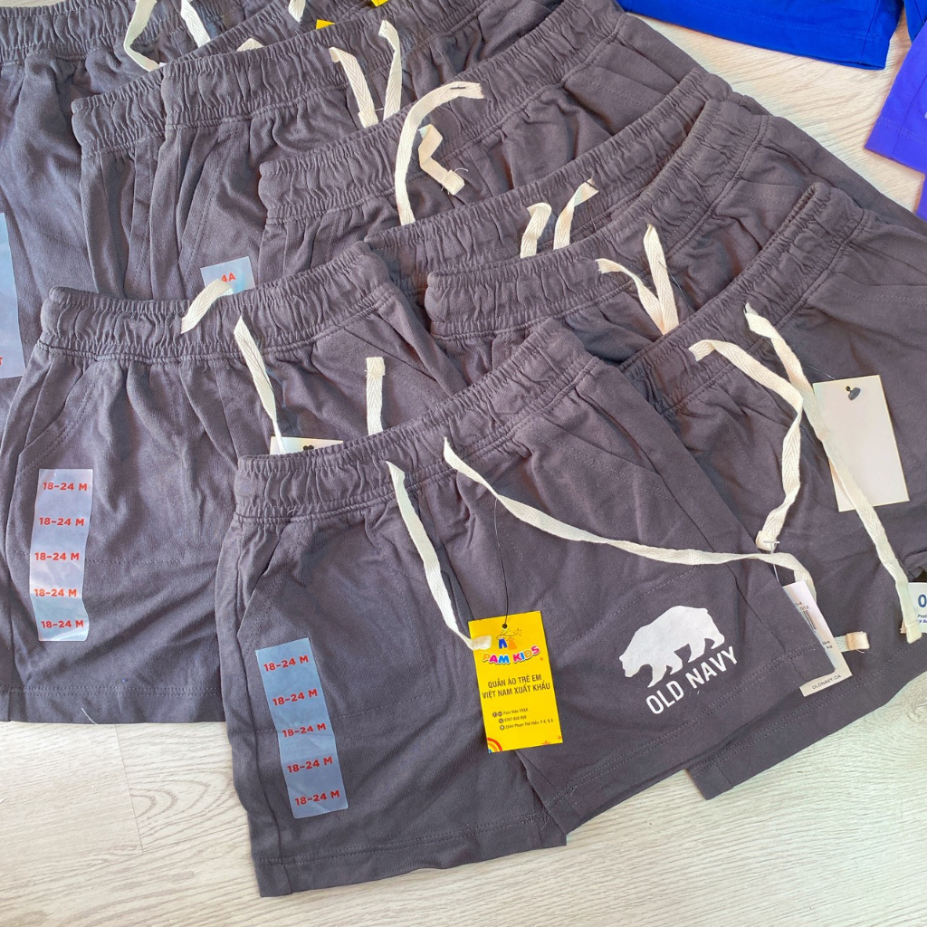 P315 Quần short lưng chun cotton bé trai hàng VNXK dư xịn old navy