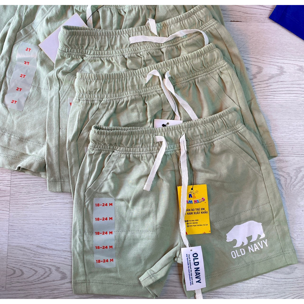 P315 Quần short lưng chun cotton bé trai hàng VNXK dư xịn old navy