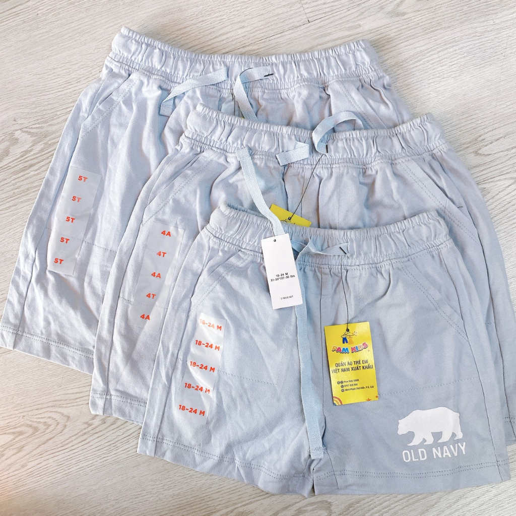 P315 Quần short lưng chun cotton bé trai hàng VNXK dư xịn old navy