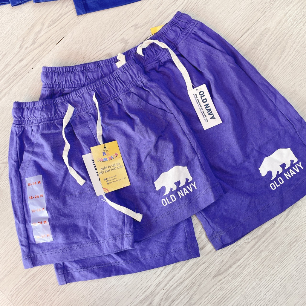 P315 Quần short lưng chun cotton bé trai hàng VNXK dư xịn old navy