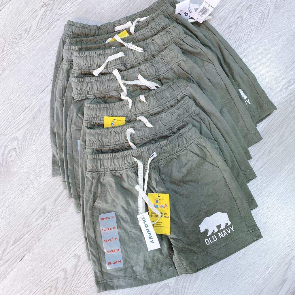 P315 Quần short lưng chun cotton bé trai hàng VNXK dư xịn old navy