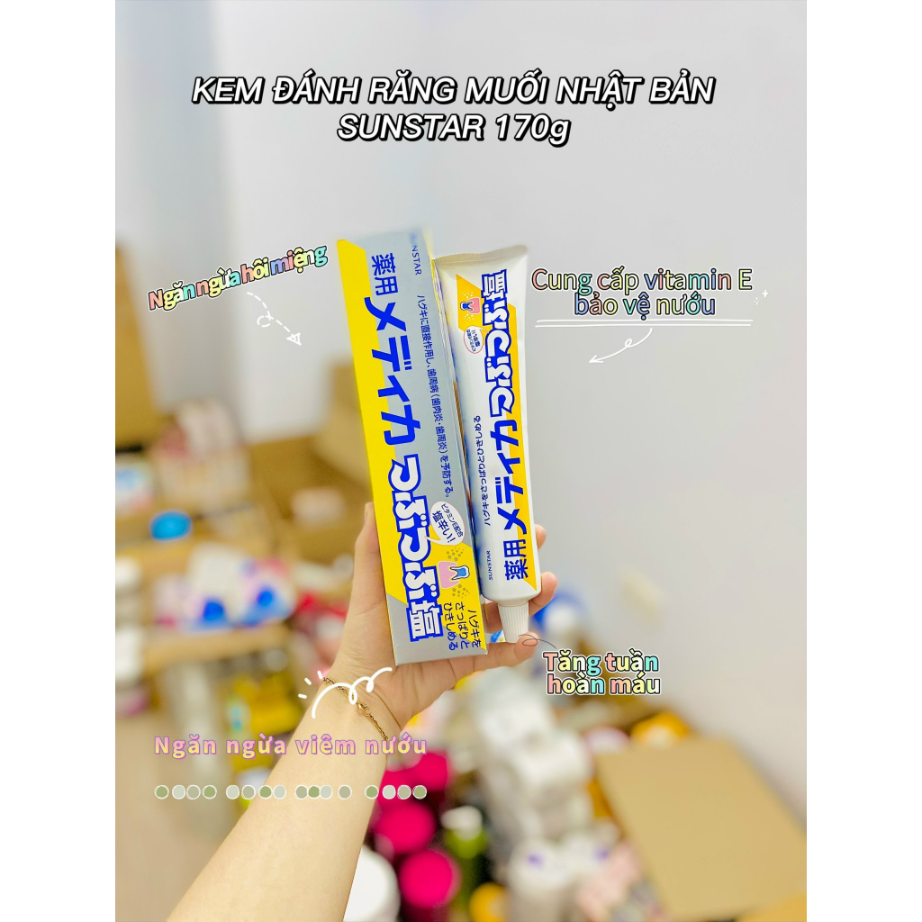 Kem Đánh Răng Muối Nhật Sunstar 170g Nhật Bản - Bảo vệ nướu