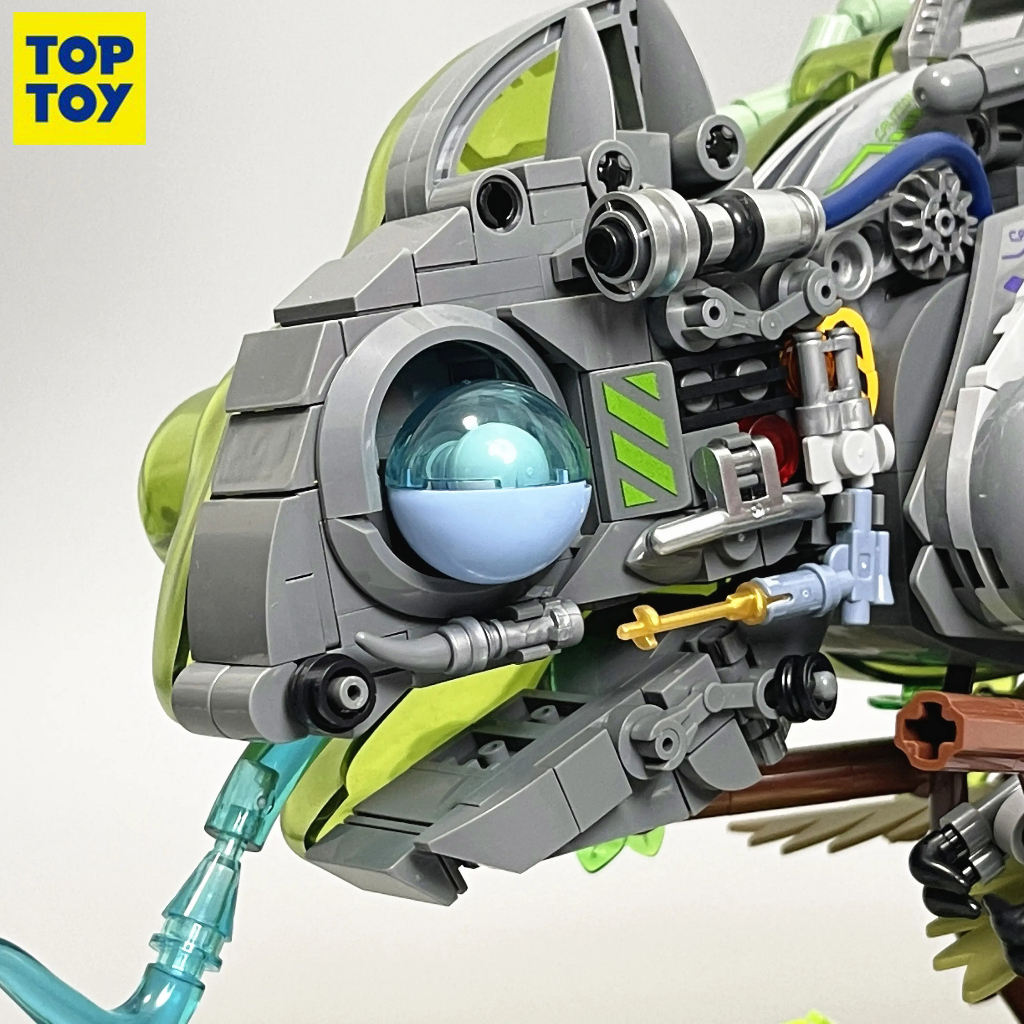 Đồ Chơi Lắp Ráp Mô Hình Tắc Kè Hoa Máy Bán Thân ROBOT Phát Sáng TC2101 Với 1000+ Mảnh Ghép