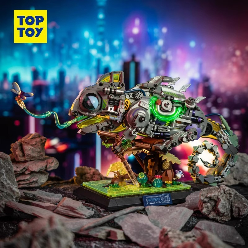 Đồ Chơi Lắp Ráp Mô Hình Tắc Kè Hoa Máy Bán Thân ROBOT Phát Sáng TC2101 Với 1000+ Mảnh Ghép