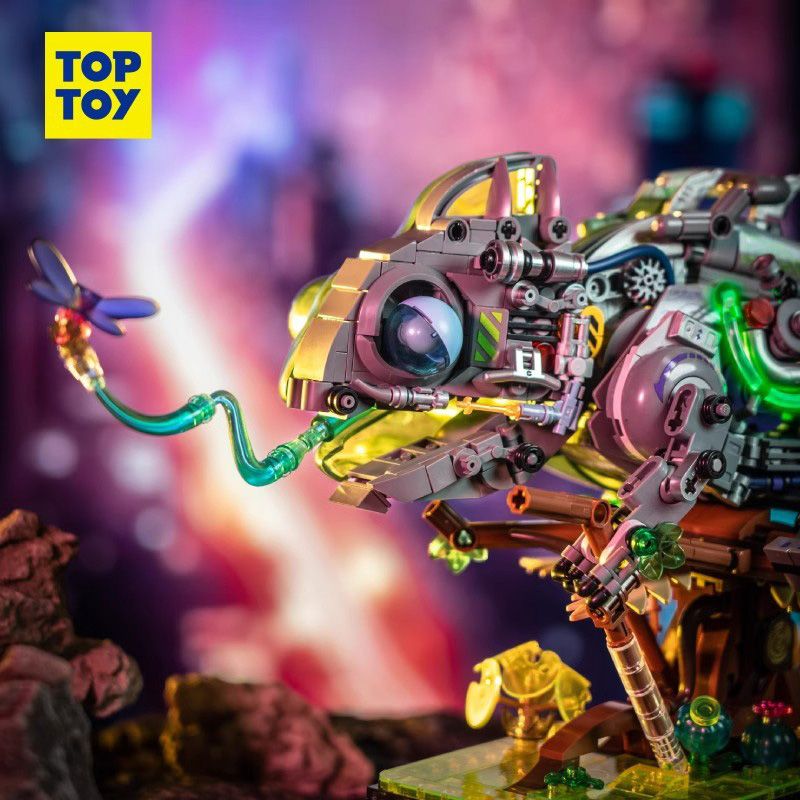 Đồ Chơi Lắp Ráp Mô Hình Tắc Kè Hoa Máy Bán Thân ROBOT Phát Sáng TC2101 Với 1000+ Mảnh Ghép