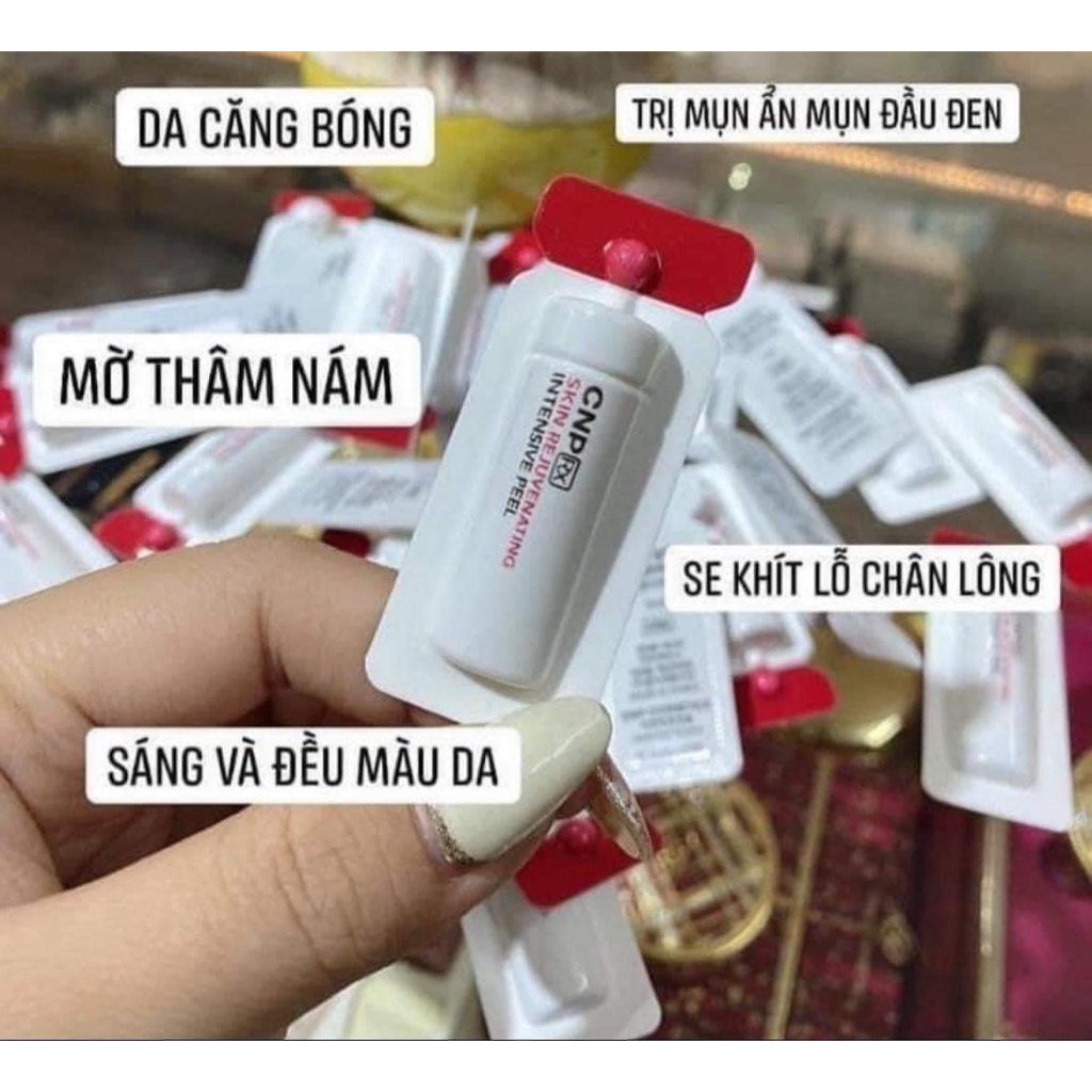Combo 10 gói Sample Peel tái tạo da chuyên sâu CNP Rx Skin Rejuvenating Intensive Peel 2ml