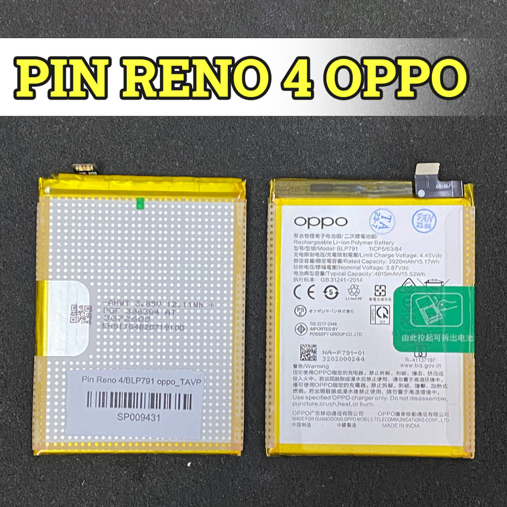 Pin Reno 4/BLP791 oppo