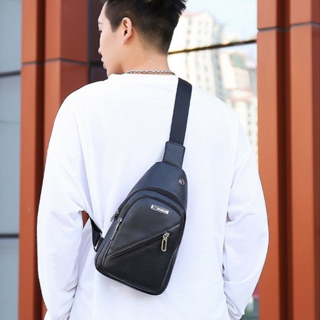 Túi Đeo Chéo Nam Da Pu Chống Nước Phong Cách Hàn Quốc TC131