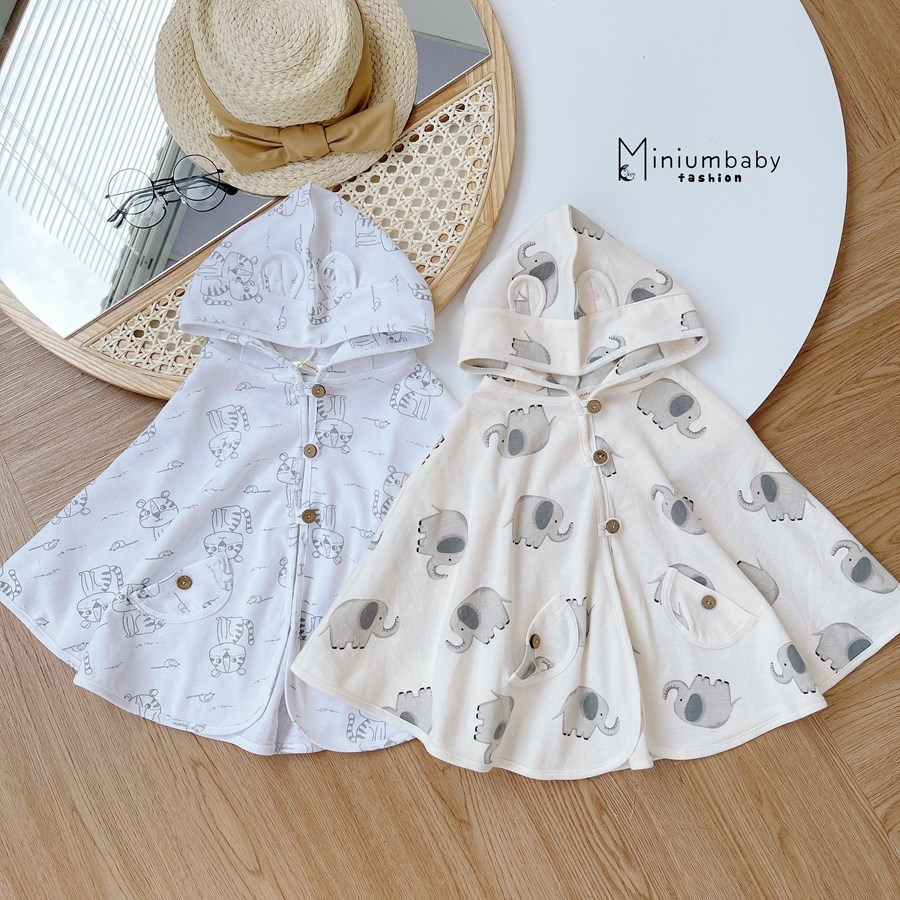 Áo choàng chống nắng cản gió giữ ấm cho bé trai ủ cho bé sơ sinh đồ đi biển bé gái miniumbabyfashion ACCD
