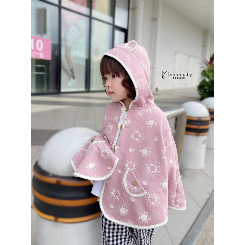 Áo choàng chống nắng cản gió giữ ấm cho bé trai ủ cho bé sơ sinh đồ đi biển bé gái miniumbabyfashion ACCD
