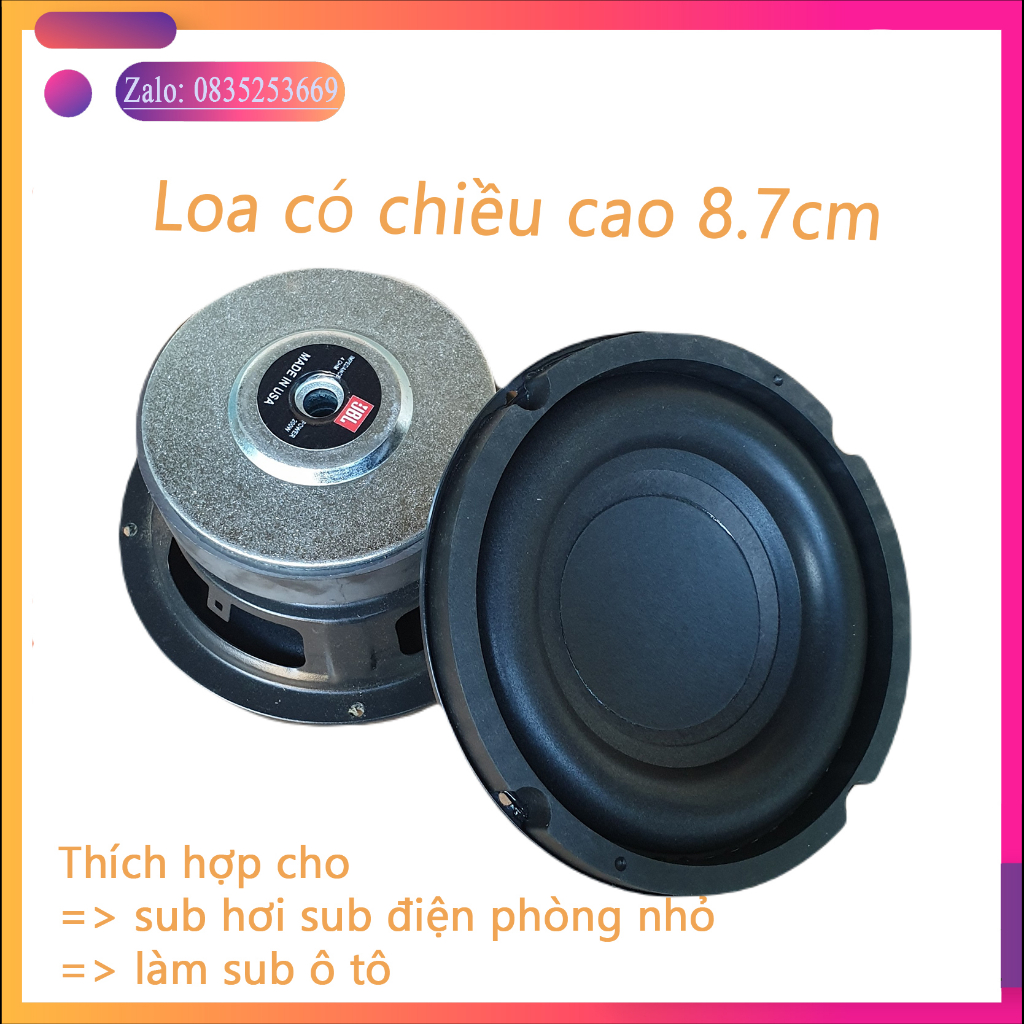 Củ loa sub 16 cm JBL siêu trầm đẹp từ 120 coil 35, loa 6.5cm sub 1 tấc