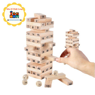 Bộ Đồ Chơi Rút Gỗ Wiss Toy(Gồm 54 Thanh Gỗ Và 4 Xúc Xắc)