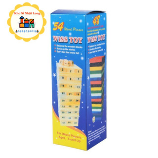 Bộ Đồ Chơi Rút Gỗ Wiss Toy(Gồm 54 Thanh Gỗ Và 4 Xúc Xắc)