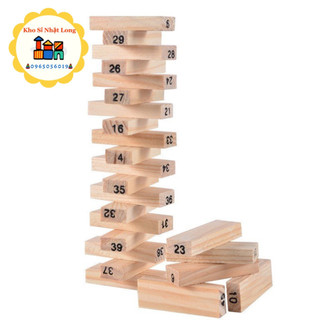 Bộ Đồ Chơi Rút Gỗ Wiss Toy(Gồm 54 Thanh Gỗ Và 4 Xúc Xắc)