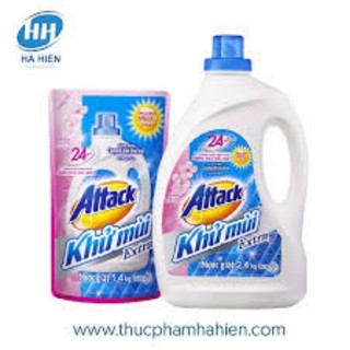 Combo 2 món nước giặt attack (chai 2.4l + túi 1.2l)