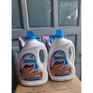 Combo 2 món nước giặt attack (chai 2.4l + túi 1.2l)