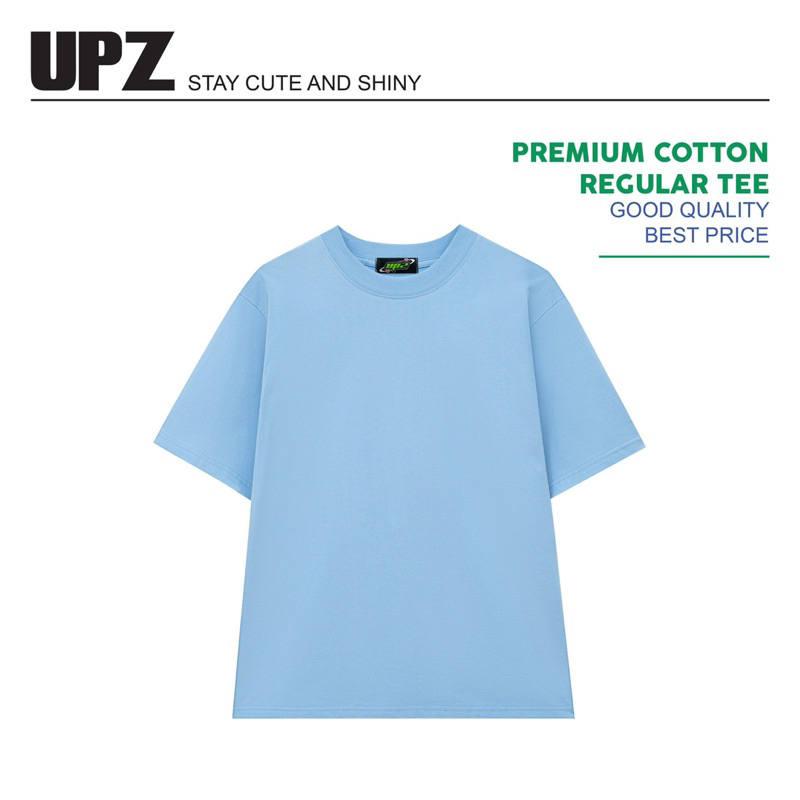 UPZ Áo Thun Cotton Trơn Cơ Bản Cổ Tròn Unisex Nam Nữ Form Rộng (11 Màu)