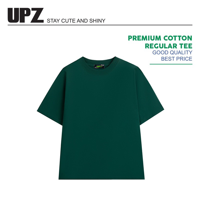 UPZ Áo Thun Cotton Trơn Cơ Bản Cổ Tròn Unisex Nam Nữ Form Rộng (11 Màu)